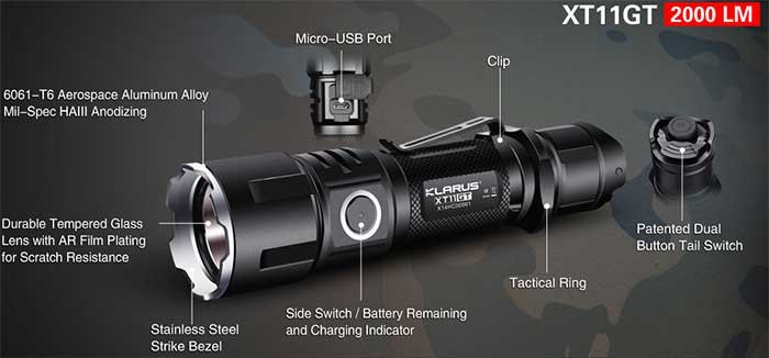 2000 lumen tactical flashlights