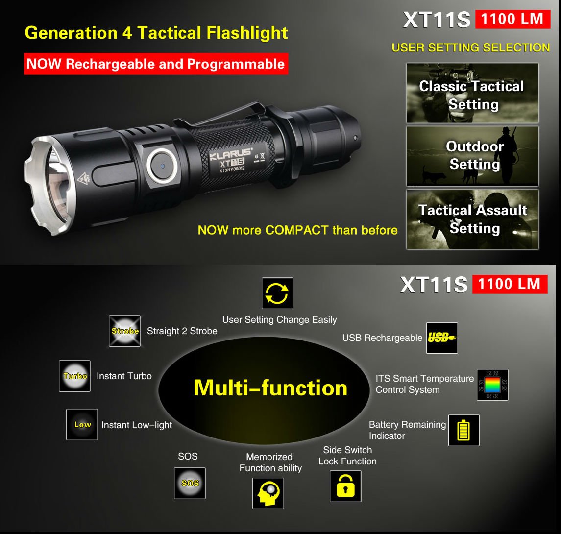 klarus xt11s flashlight