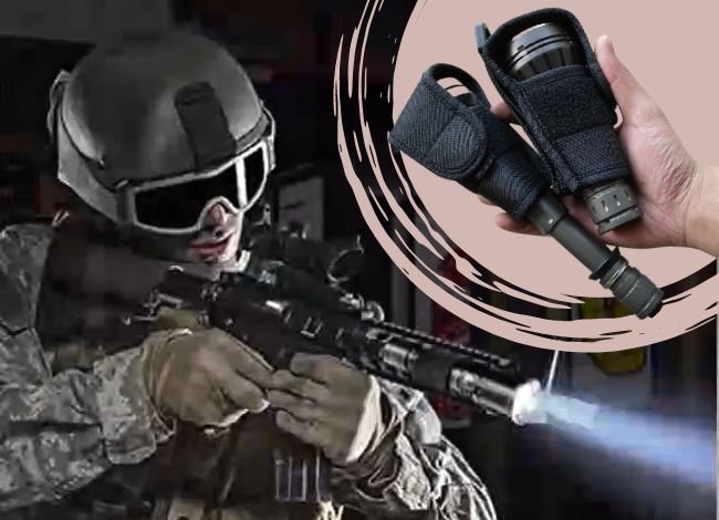 What type of flashlight does the military use