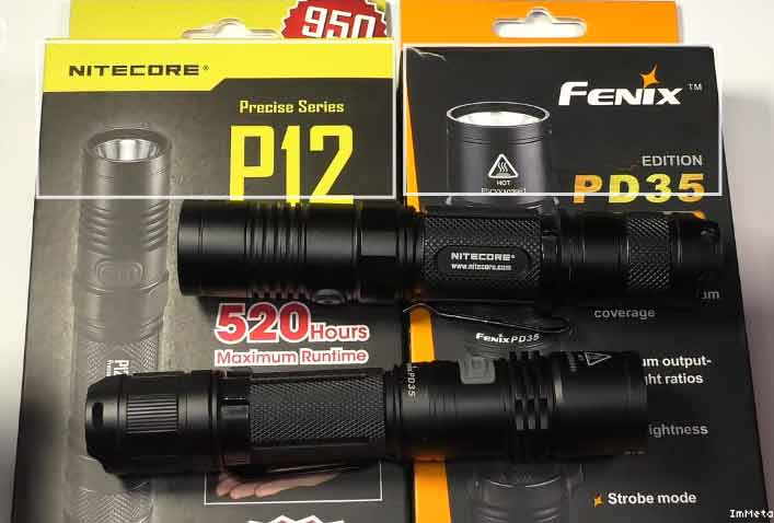 Nitecore P12 vs Fenix PD35 flashlight